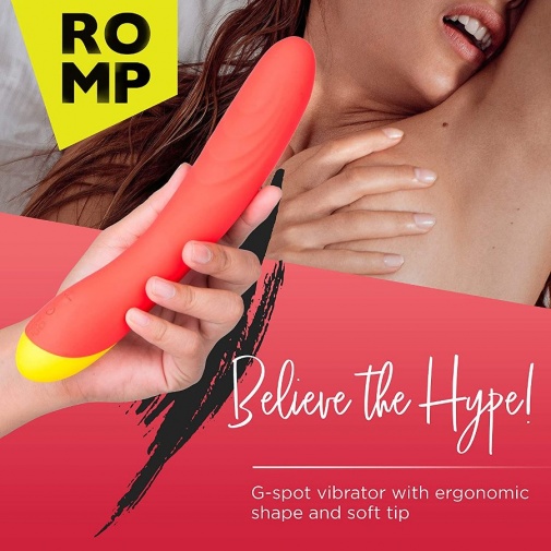 Romp - Hype G点纹路刺激按摩棒 - 橙色 照片