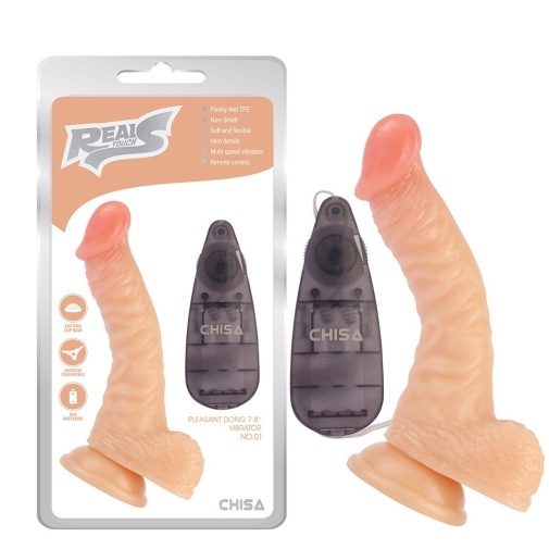 Chisa - 7.8" Vibro Dildo #01 w Remote - Flesh photo