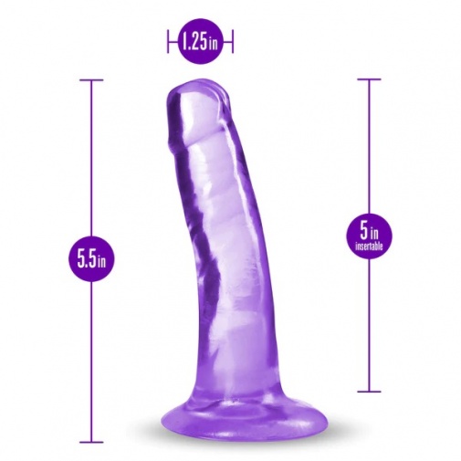 B Yours Plus - Hard & Happy 仿真假陽具 14cm - 透明紫 照片