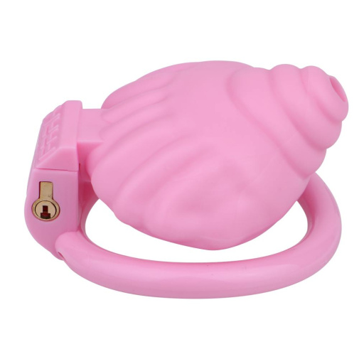 FAAK - Shell Resin Chastity Cage - Pink photo