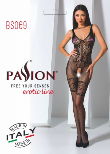 Passion - Bodystocking BS069 - Black photo