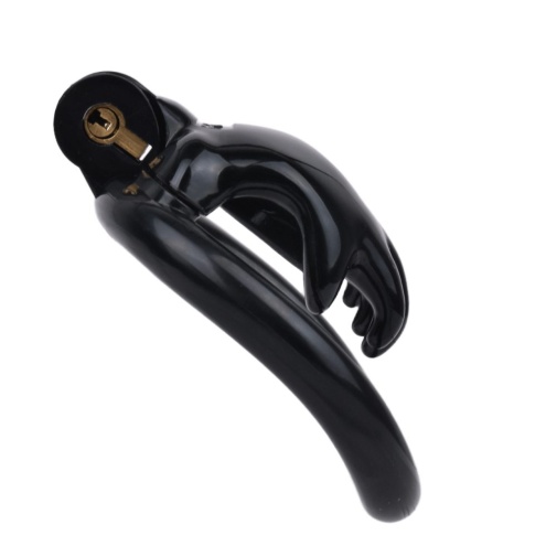 FAAK - Hand Shaped Resin Chastity Cage - Black photo