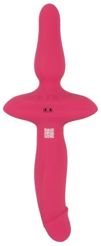 Couple Choise - 2in1 Vibrator w Butt Plug - Pink photo