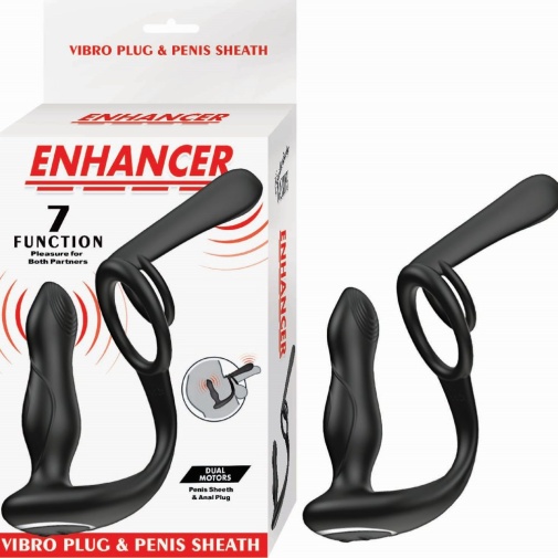 Nasstoys - Encancer Prostate Massager w Cock Ring - Black photo