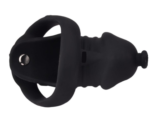 FAAK - Long Resin Chastity Cage - Black photo
