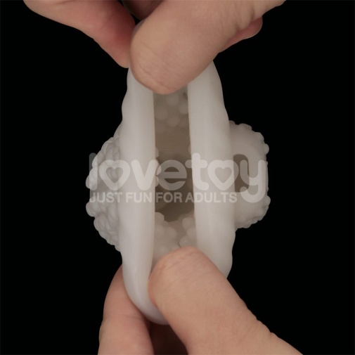 Lovetoy - Knights Ring Vibro 2in1 Sleeve - Drip photo