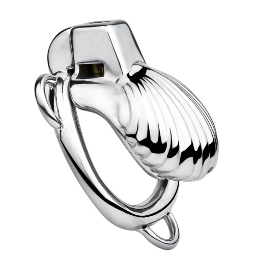 FAAK - Shell Chastity Cage 45mm - Silver photo