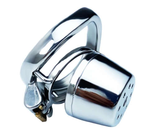 FAAK - Plain Chastity Cage 45mm - Silver photo