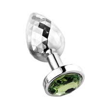 MT - 鑽石刻面金屬後庭塞 細碼 - 綠色 照片
