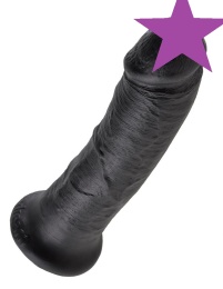 King Cock - 彷真假陽具 8″- 黑色 照片