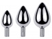 MT - Triple Anal Plug S+M+L - Silver photo-3