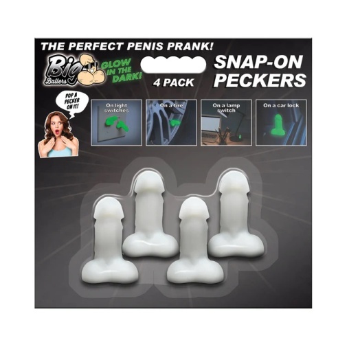 Big Ballers - Glow Snap-On Peckers 4 pcs photo