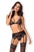 Obsessive - Shibu 3-pcs Set - Black - S/M photo