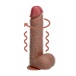 RealRock - 8" Rotating Vibro Dildo w Balls - Caramel photo-3