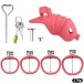 FAAK - Long Resin Chastity Cage - Red photo-12