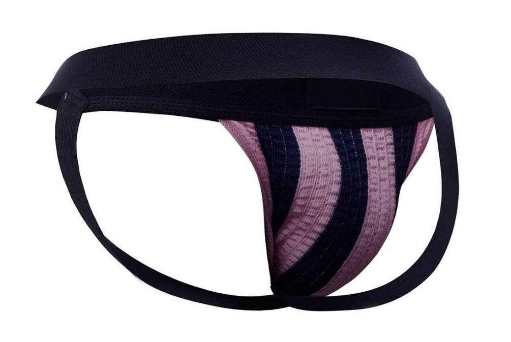 An attractive design that will provide you with a fantastic ... Cut4men - Stripes Jockstrap - Pink - M photo-5