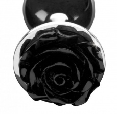 Booty Sparks - Rose Butt Plug M-size - Black photo