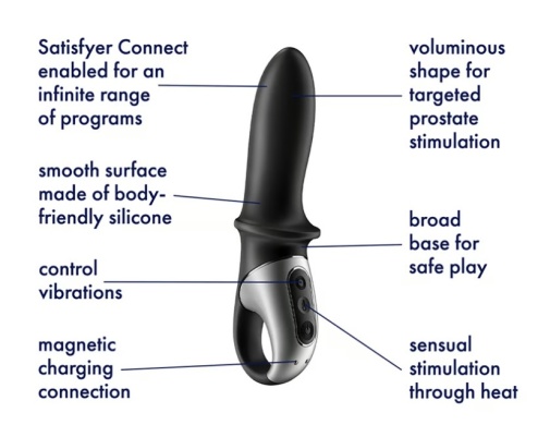 Satisfyer - 熱情發熱震動器 - 黑色 照片