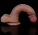 Lovetoy - 9" 雙層構造仿真陽具 - 啡色 照片-9