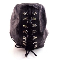 Rouge - Leather Zip Face Mask - Black photo