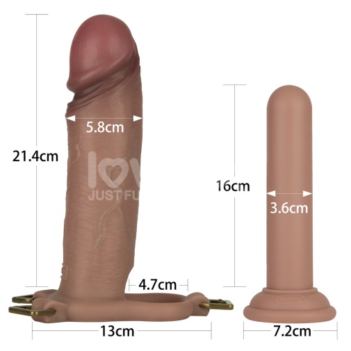 Lovetoy - 9'' Ingen Enhanced Strap-On Set XS-M - Flesh photo