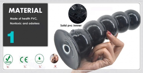 FAAK - Beads Anal Plug - Black photo