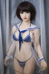 Bernadine 日系纖瘦身型水手服性感短髮女孩 附口交超柔軟TPE仿真性愛娃娃 148 cm 照片