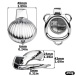 FAAK - Shell Chastity Cage 45mm - Silver photo-16