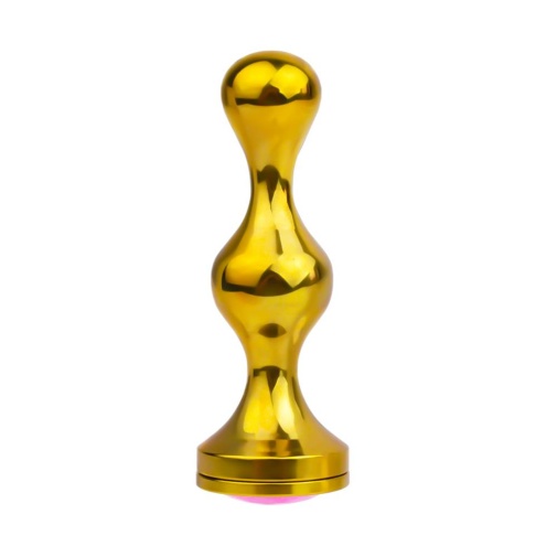FAAK - Chastity Cage 184 w Belt & Plug - Gold photo