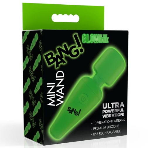 Bang! - 10X Glow Mini Wand Massager - Green photo