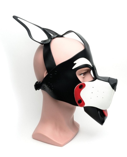 665 - Playful Puppy Face Mask - Black/White photo