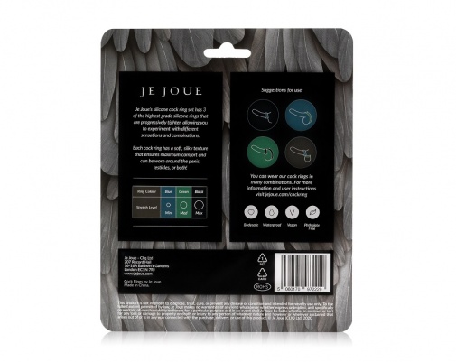 Je Joue - 矽膠陰莖環 3個裝 - 3個彈力級別 照片