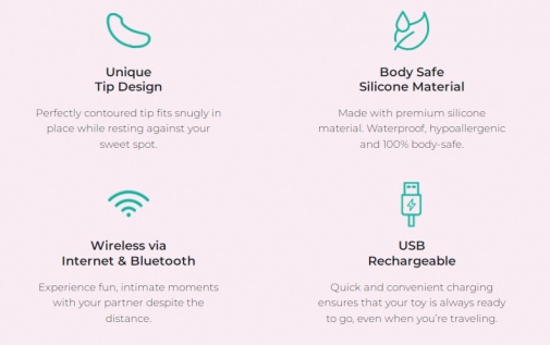 Vibease - iPhone & Android Vibrator Version - Pink photo