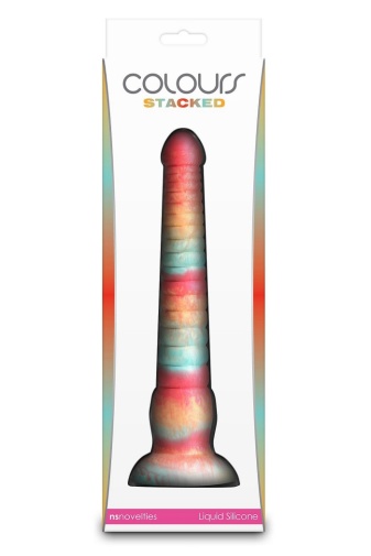 NS Novelties - 9" Colours Stacked Dildo - Red/Gold photo