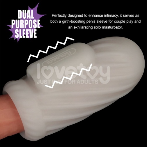 Lovetoy - Knights Ring Vibro 2in1 Sleeve - Spiral photo