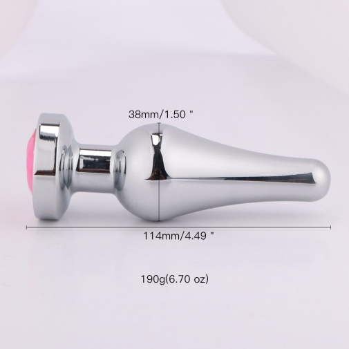 MT - Anal Plug 114x38mm - Silver photo