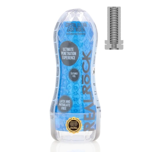RealRock - Easy Rider Textured Cup Masturbator - Blue photo