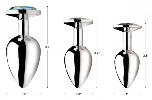 Booty Sparks - Rainbow Prism Gem Anal Plug S-size - Pink photo