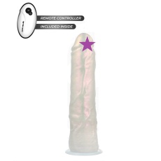 Cock Miller - 19.5cm 可遙控 發光震動假陽具 - 珍珠色 照片