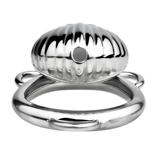 FAAK - Shell Chastity Cage 45mm - Silver photo