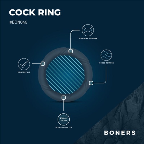 Boners - Ergo Cock Ring - Grey photo