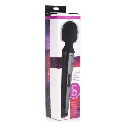 Wand Essentials - 24X Diamond Head Massager - Black photo