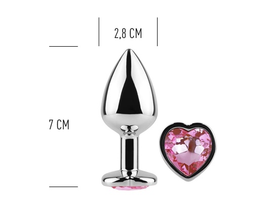 Secret Play - Heart Anal Plug S - Pink photo