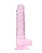 RealRock - 8" Realistic Dildo w Balls - Pink photo