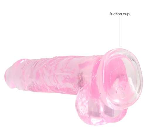 RealRock - 8" Realistic Dildo w Balls - Pink photo