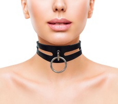 Rouge - Leather Fashion Bondage Collar photo