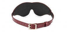 Liebe Seele - Leather Blindfold - Wine Red photo