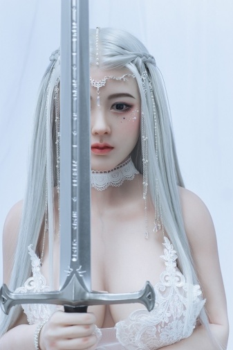 Jenna Japanese Realistic Sex Doll, White Hair, Ultra Soft Silicone 170 cm (5’6 ft) photo