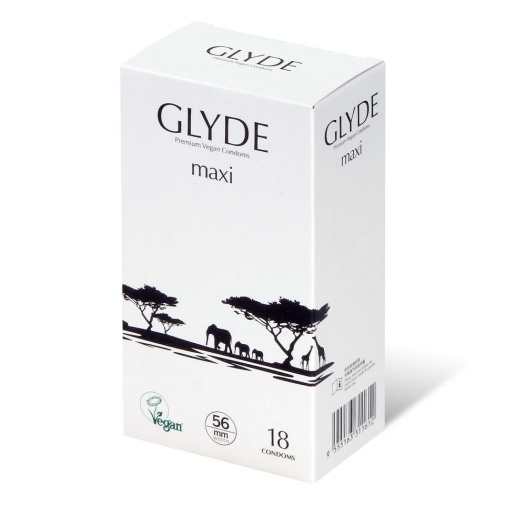 Glyde Vegan - Maxi Condoms 56mm 18's Pack photo