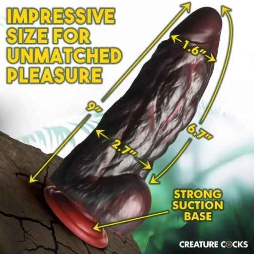 Creature Cocks - King Kong Dildo - Black/Red photo